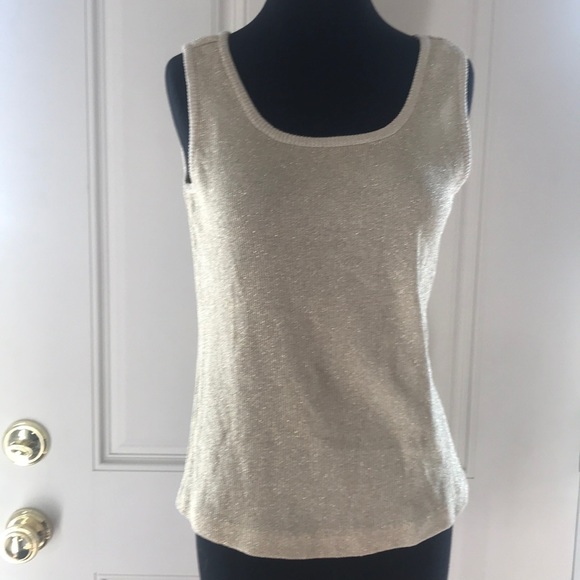 Women’s top. Gold threads. Super cute! - Picture 1 of 2